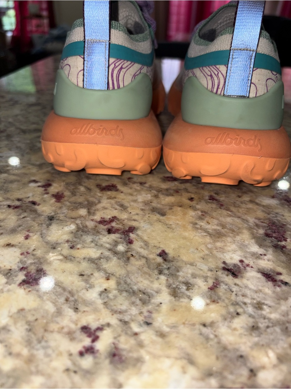 Allbirds Swiftlite Trainer in Beige with Teal, Purple & Orange Accents - Picture 6 of 10
